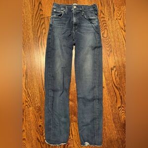 Agolde shopie crop high waisted raw hem size 27